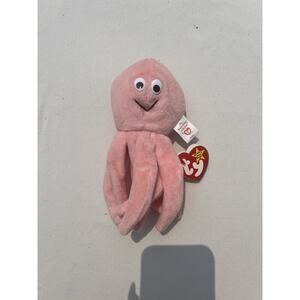 TY Beanie Baby - INKY the Octopus (6.5 inch) - MWMTs w/ Errors & PVC Pellets